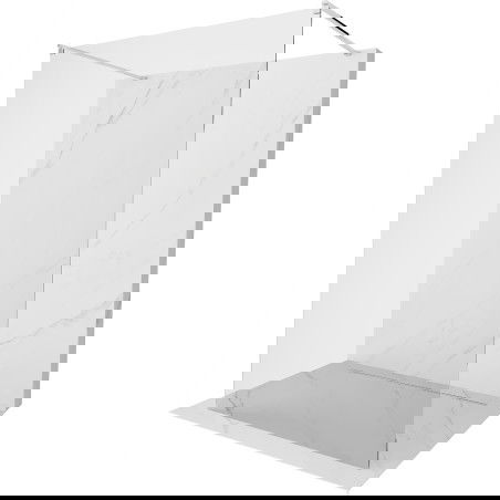 Mexen Kioto paroi de douche autoportante 130 x 200 cm, transparent 8 mm, Chrome - 800-130-002-01-00