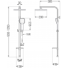 Mexen Q33 colonne de douche, blanc/chrome - 798333395-21