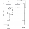 Mexen Q40 colonne de douche, gris canon brossé - 798404095-66