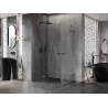 Mexen Lunar Duo cabine de douche battante 120 x 110 cm, transparent, métal canon - 834-120L-110P-95-00