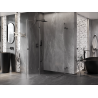 Mexen Lunar Duo cabine de douche battante 120 x 110 cm, transparent, métal canon - 834-120L-110P-95-00