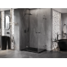 Mexen Lunar Duo cabine de douche battante 120 x 110 cm, transparent, métal canon - 834-120L-110P-95-00
