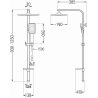 Mexen Q54 colonne de douche, noir/chrome - 798545495-71