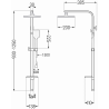 Mexen Q62 colonne de douche, gris canon brossé - 798626295-66
