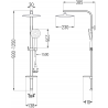 Mexen Q67 colonne de douche, chrome/blanc - 798676795-00