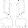 Mexen Lunar-F L porte de douche pliante gauche 135 cm, transparent, chrome - 836SL-135-050-01-00-L