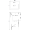 Mexen Liza lavabo autoportant 43 x 38 cm, blanc - 26154400