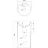 Mexen Mana lavabo autoportant 46 x 46 cm, noir mat - 26074670