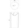 Mexen Nerda lavabo autoportant 46 x 46 cm, noir mat - 26084670