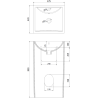 Mexen Oda lavabo autoportant 42 x 42 cm, noir mat - 26124770