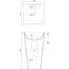 Mexen Pia lavabo autoportant 47 x 47 cm, blanc - 26104700