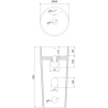Mexen Rena lavabo autoportant 40 x 40 cm, blanc - 26014000
