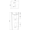 Mexen Sira lavabo autoportant 34 x 32 cm, noir mat - 26023370
