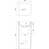 Mexen Tana lavabo autoportant 40 x 40 cm, blanc - 26044000