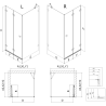 Mexen Lunar-F cabine de douche pliante droite 100 x 100 cm, transparent, or - 836-100-100-50-00-P