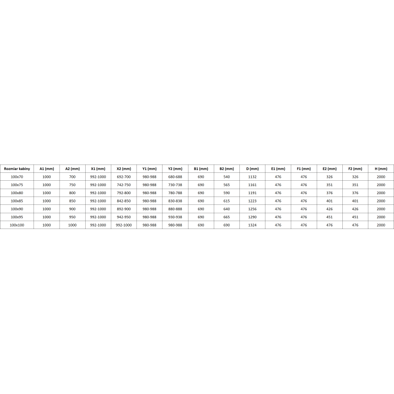 Mexen Lunar-F Duo cabine de douche pliante 100 x 100 cm, transparent, cuivre brossé - 836-100L-100P-65-00