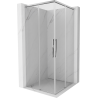 Mexen Rox Duo cabine de douche coulissante 75 x 75 cm, transparente, chrome - 8C2D-075-075-01-00