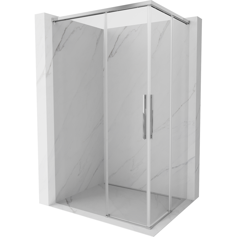 Mexen Rox Duo cabine de douche coulissante 95 x 80 cm, transparent, chrome - 8C2D-095-080-01-00