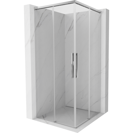 Mexen Rox Duo cabine de douche coulissante 95 x 95 cm, transparent, chrome - 8C2D-095-095-01-00
