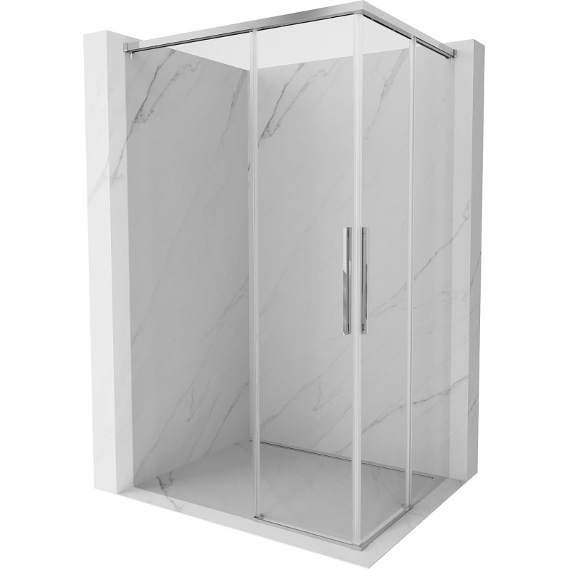 Mexen Rox Duo cabine de douche coulissante 110 x 95 cm, transparent, chrome - 8C2D-110-095-01-00