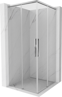 Mexen Rox Duo cabine de douche coulissante 100 x 100 cm, transparent, chrome - 8C2D-100-100-01-00