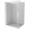 Mexen Rox Duo cabine de douche coulissante 90 x 80 cm, transparent, blanc - 8C2D-090-080-20-00