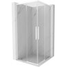 Mexen Rox Duo cabine de douche coulissante 95 x 95 cm, transparent, blanc - 8C2D-095-095-20-00