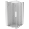 Mexen Rox Duo cabine de douche coulissante 100 x 100 cm, transparente, blanche - 8C2D-100-100-20-00