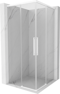 Mexen Rox Duo cabine de douche coulissante 120 x 120 cm, transparent, blanc - 8C2D-120-120-20-00