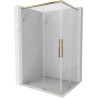Mexen Rox Duo cabine de douche coulissante 85 x 75 cm, transparent, dorée - 8C2D-085-075-50-00
