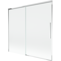 Mexen Rox pare-douche coulissant à 2 volets 170 x 150 cm, transparent, chromé - 8C9-170-001-01-00