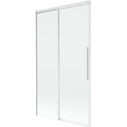 Mexen Rox paroi de baignoire à 2 volets coulissants 100 x 150 cm, transparent, blanc - 8C9-100-001-20-00