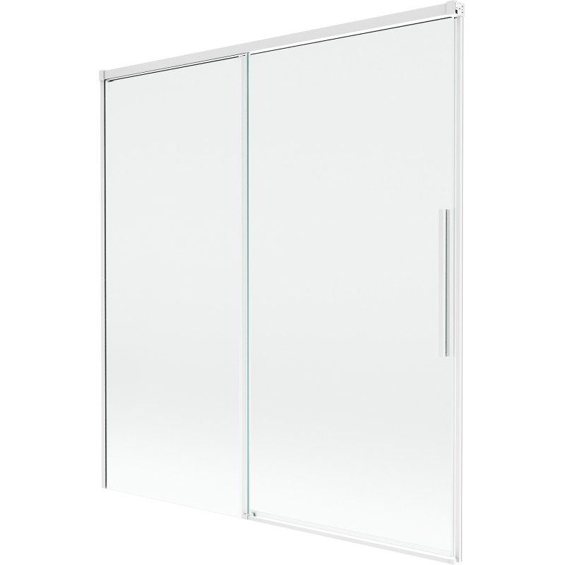 Mexen Rox pare-douche de baignoire 2 volets coulissants 150 x 150 cm, transparent, blanc - 8C9-150-001-20-00