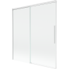 Mexen Rox pare-douche de baignoire 2 volets coulissants 150 x 150 cm, transparent, blanc - 8C9-150-001-20-00