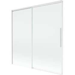 Mexen Rox pare-douche pour baignoire à 2 volets coulissants 160 x 150 cm, transparent, blanc - 8C9-160-001-20-00