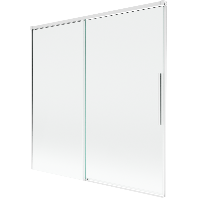 Mexen Rox pare-douche pour baignoire à 2 volets coulissants 160 x 150 cm, transparent, blanc - 8C9-160-001-20-00