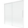 Mexen Rox paroi de baignoire à 2 volets coulissants 160 x 150 cm, transparent, blanc - 8C9-160-001-20-00