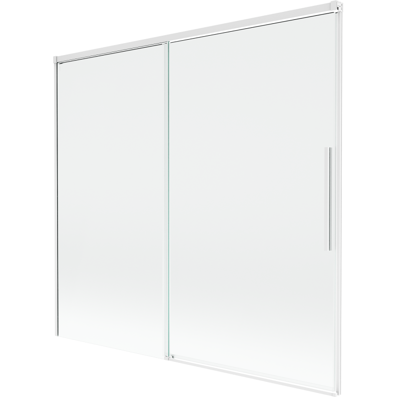 Mexen Rox paravent de douche à 2 panneaux coulissants 170 x 150 cm, transparent, blanc - 8C9-170-001-20-00