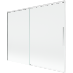 Mexen Rox paravent de baignoire coulissant à 2 battants 190 x 150 cm, transparent, blanc - 8C9-190-001-20-00