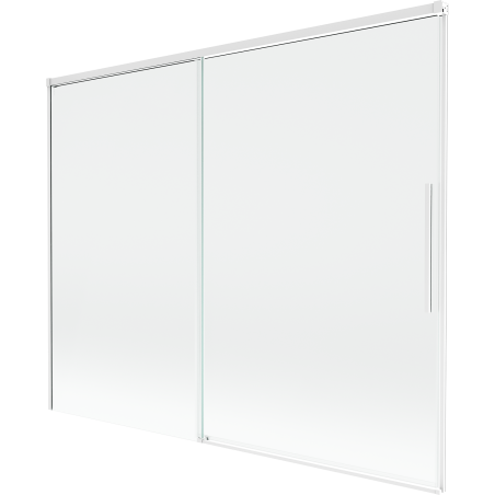 Mexen Rox paravent de baignoire coulissant à 2 battants 190 x 150 cm, transparent, blanc - 8C9-190-001-20-00