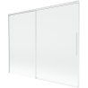 Mexen Rox paravent de baignoire coulissant à 2 battants 190 x 150 cm, transparent, blanc - 8C9-190-001-20-00
