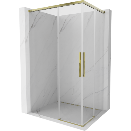 Mexen Rox Duo cabine de douche coulissante 100 x 80 cm, transparent, or - 8C2D-100-080-50-00