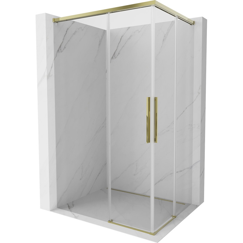 Mexen Rox Double cabine de douche coulissante 100 x 85 cm, transparent, or - 8C2D-100-085-50-00