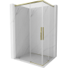 Mexen Rox Duo cabine de douche coulissante 100 x 85 cm, transparent, doré - 8C2D-100-085-50-00