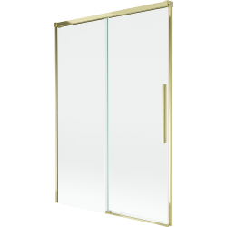 Mexen Rox paroi de douche à 2 volets coulissante 120 x 150 cm, transparent, doré - 8C9-120-001-50-00