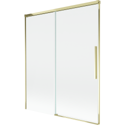 Mexen Rox paroi de douche coulissante à 2 vantaux 140 x 150 cm, transparent, doré - 8C9-140-001-50-00