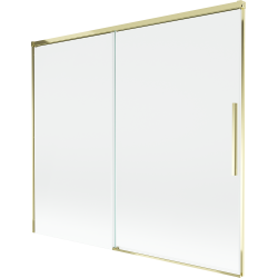 Mexen Rox paroi de baignoire 2 volets coulissants 180 x 150 cm, transparent, doré - 8C9-180-001-50-00