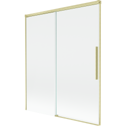 Mexen Rox paroi de douche 2 panneaux coulissants 140 x 150 cm, transparent, doré brossé - 8C9-140-001-55-00