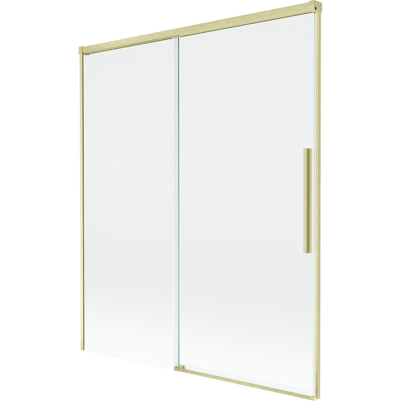 Mexen Rox paroi de baignoire à 2 volets coulissants 140 x 150 cm, transparent, doré brossé - 8C9-140-001-55-00