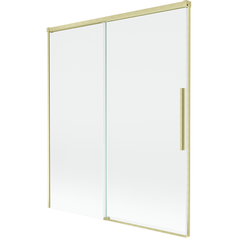 Mexen Rox paroi de douche 2 panneaux coulissants 140 x 150 cm, transparent, doré brossé - 8C9-140-001-55-00